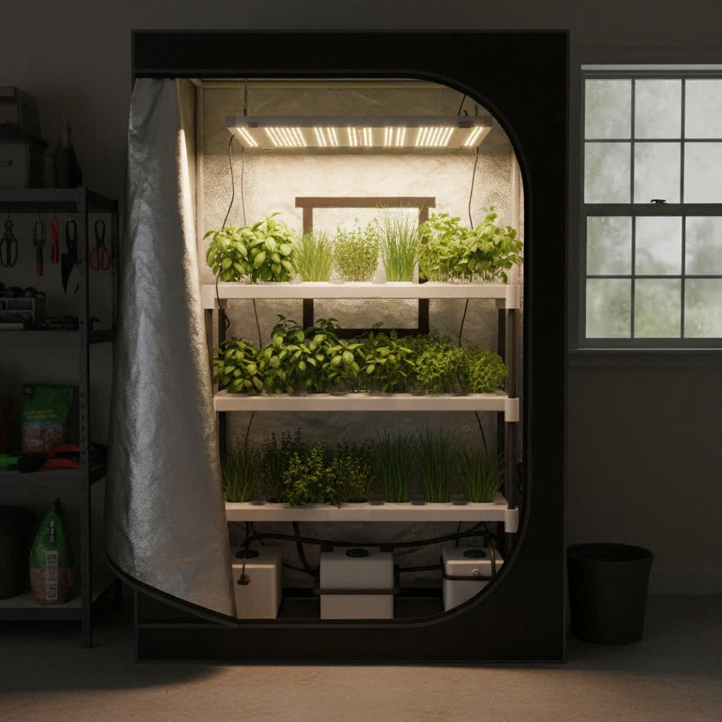 Plants en croissance - Culture indoor avec éclairage LED optimisé