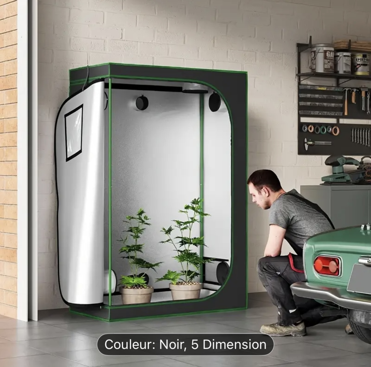 Micro-serre LVLIA dans un garage