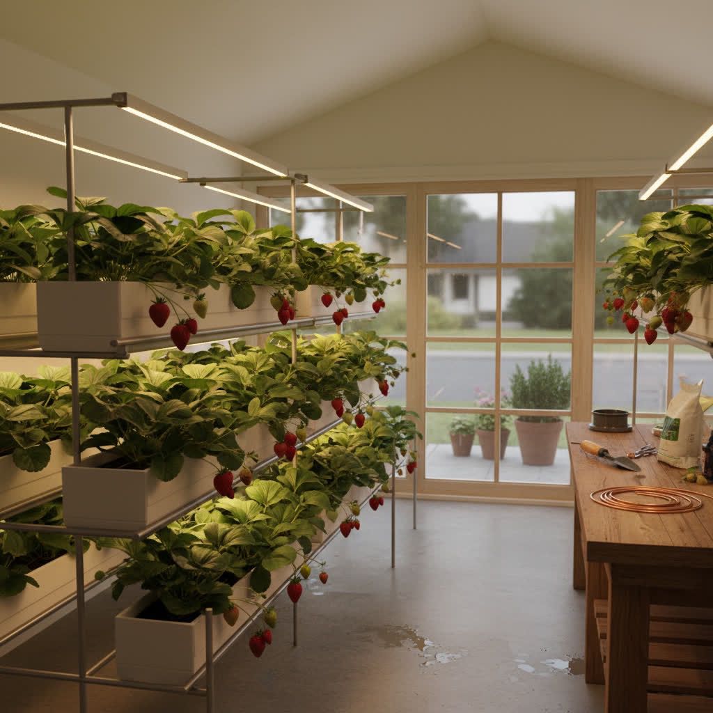 Culture de fraises en hydroponie LVLIA